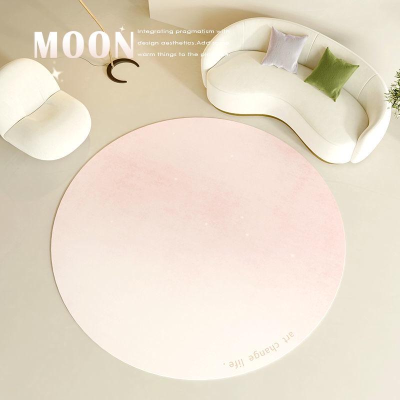 Thảm Lót Sàn Hình Tròn Thiết Kế Đơn Giản Dùng Trang Trí Nhà Cửa