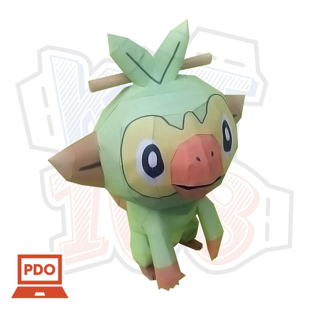 Mô hình giấy Anime Pokemon Grookey