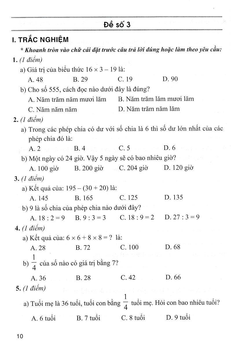 Sách tham khảo_Bộ Đề Kiểm Tra Môn Toán Lớp 3 (Dùng Kèm SGK Kết Nối)_HA