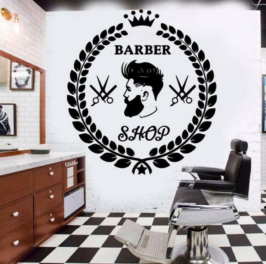 Decal dán kính/tường Barber Shop siêu chất