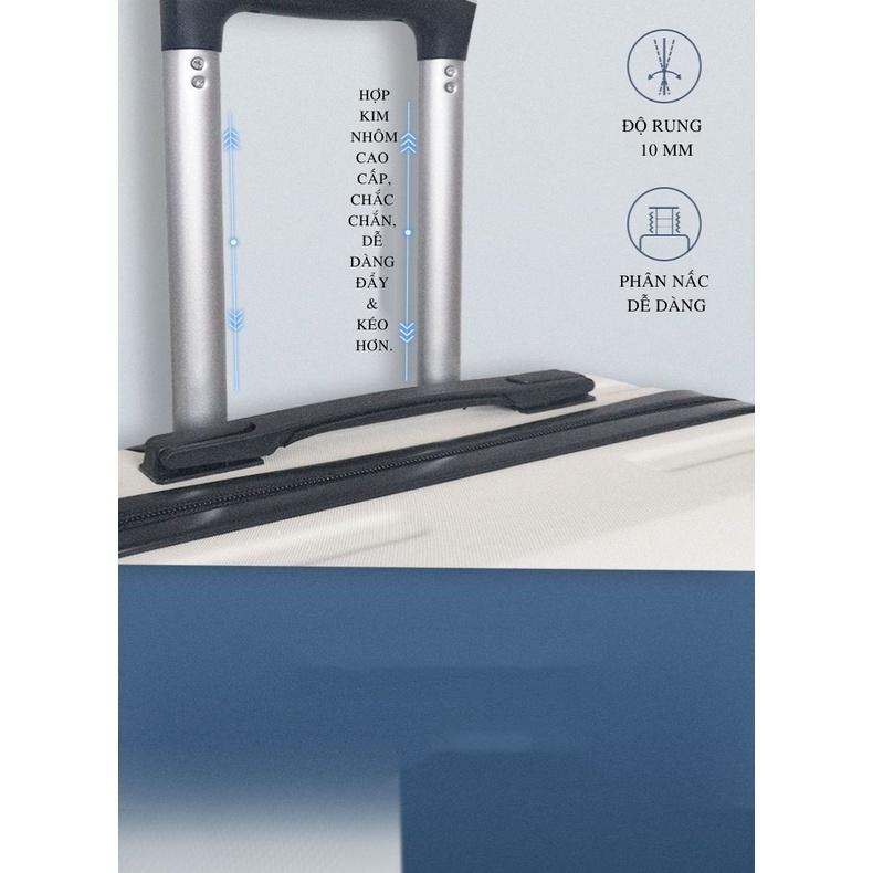 VaLi Kéo Du Lịch Mẫu Mới In Hình Gấu Đội Mũ Dễ Thương Chất Liệu Nhựa Nhám PC+ABS Dày Dặn Hàng Sẵn Kho Đủ Size 20/24/26 inch