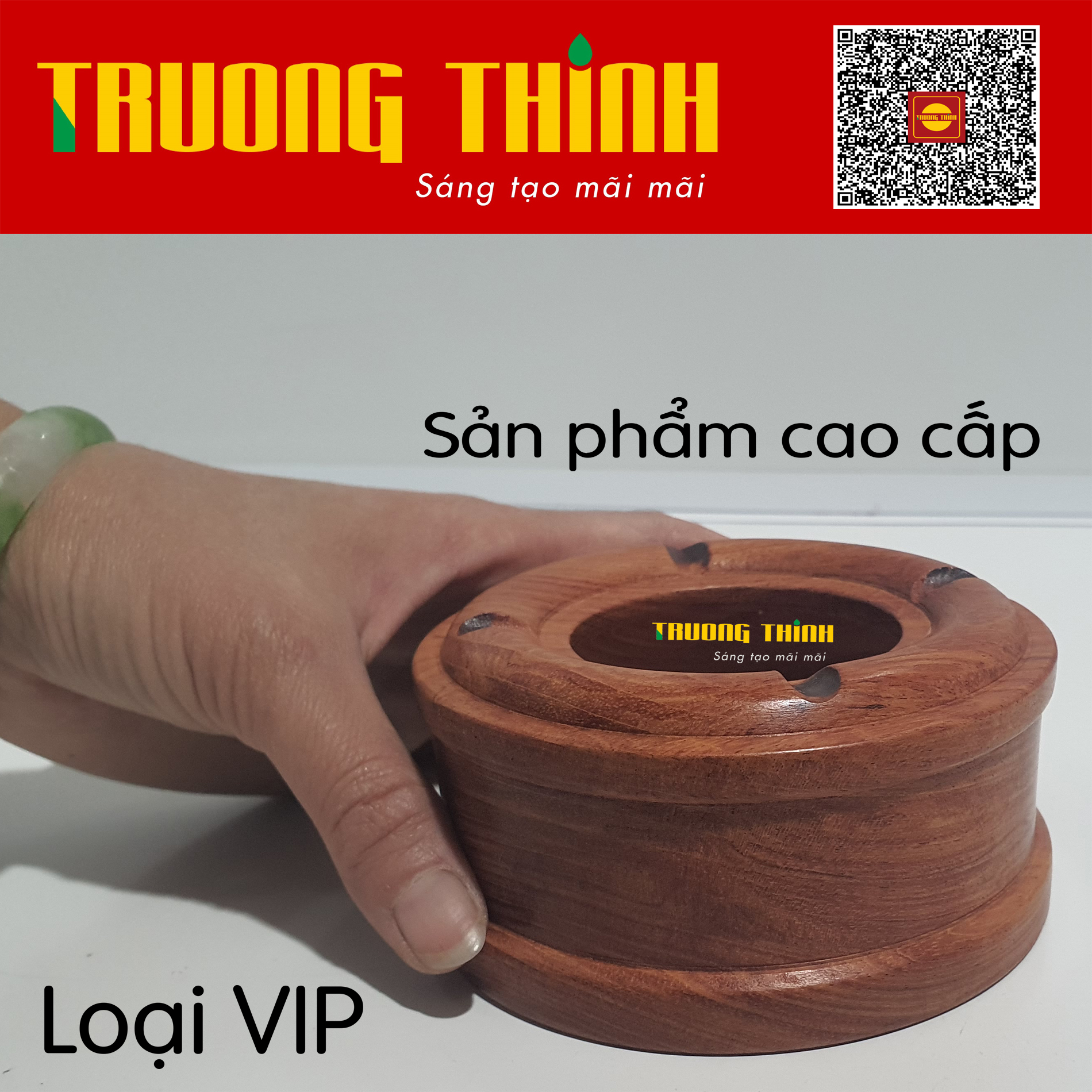 Gạt Tàn Bỏ Đầu Lọc Bằng Gỗ Hương Cao Cấp Sang Trọng Dễ Dàng Vệ Sinh Trường Thịnh