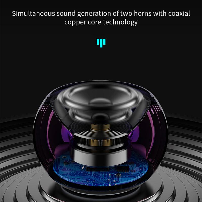 Loa Bluetooth mini có Mic Hộp âm thanh không dây Âm nhạc HiFi Điện thoại di động Máy tính bảng Loa kim loại Loa siêu trầm di động thể thao Màu sắc: Xanh dương nhạt