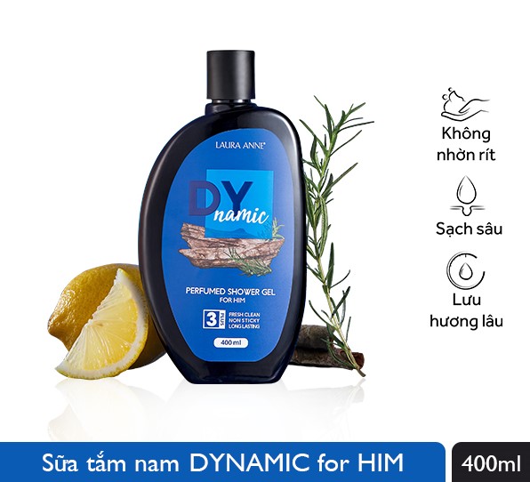 Bộ đôi nước hoa và sữa tắm Laura anne Dynamic for him