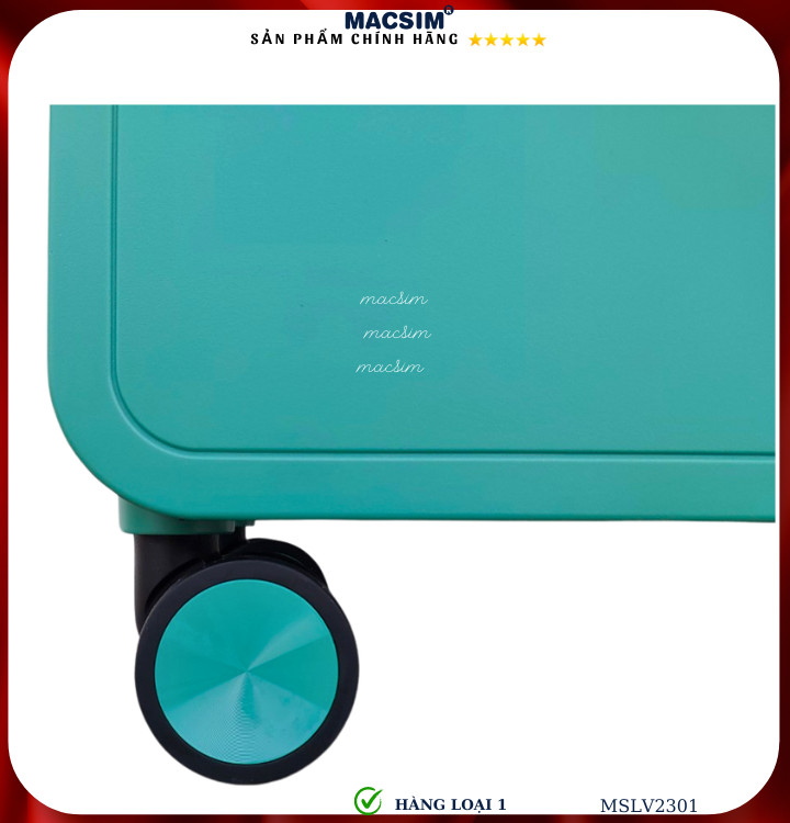 Vali cao cấp Macsim SMLV2301 cỡ 20 inch màu xanh (green)- Hàng loại 1