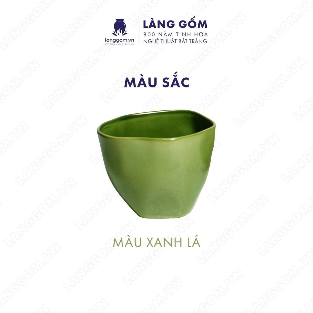 Cốc tách, ly uống nước kiểu méo chất liệu gốm sứ Bát Tràng cao cấp - Làng Gốm Bát Tràng