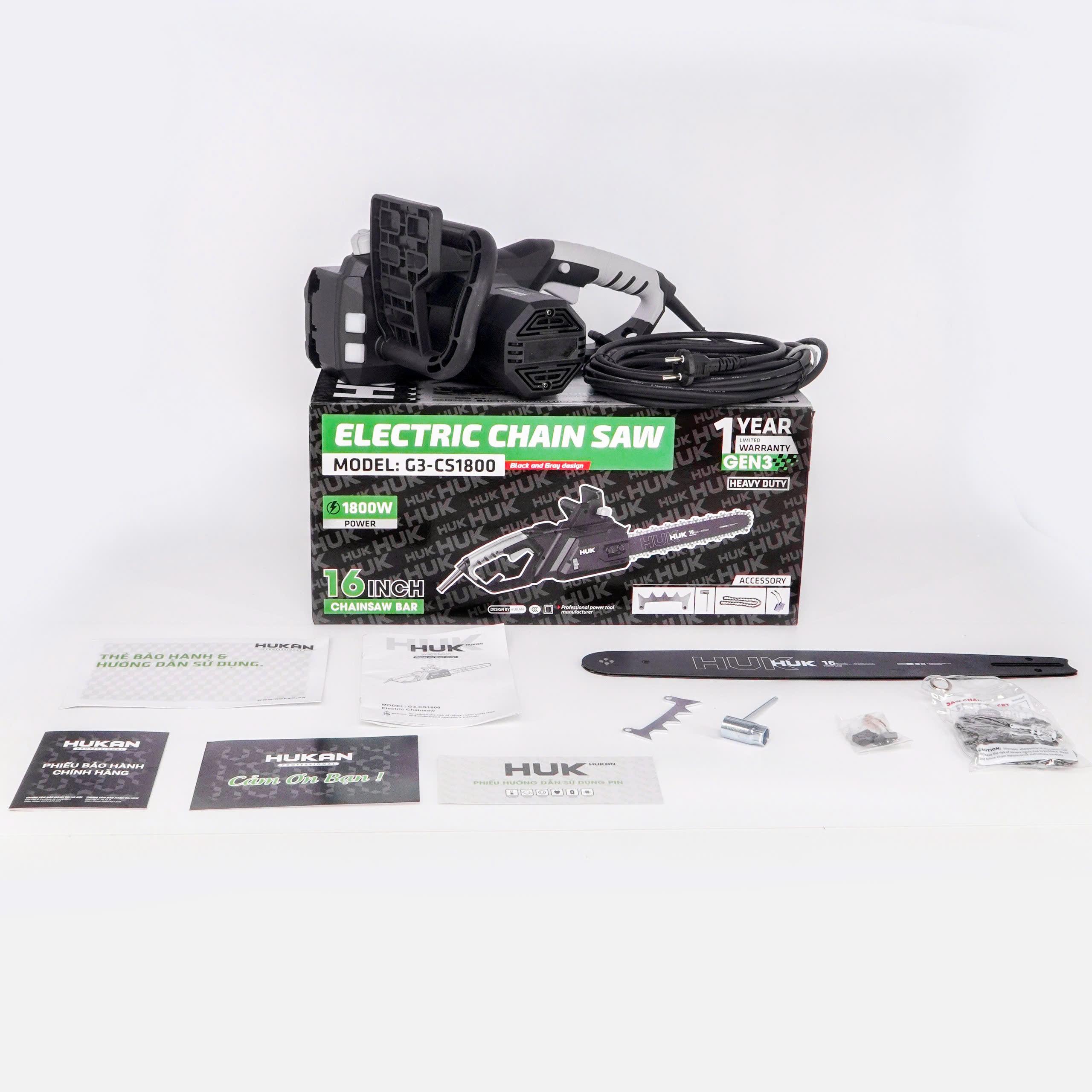 MÁY CƯA XÍCH ĐIỆN 1800W G3-CS1800 HUKAN -HÀNG CHÍNH HÃNG