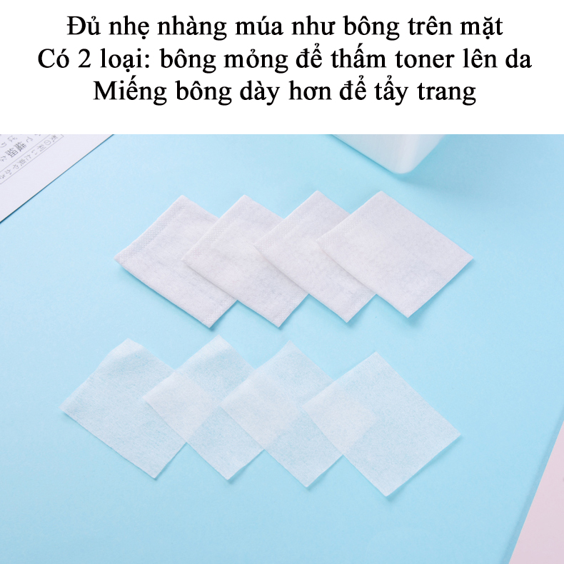 HỘP 580 MIẾNG BÔNG TRANG ĐIỂM COTTON THƯƠNG HIỆU MINIGOOD CHÍNH HÃNG MINIGOOD SOFT CARE COSMETIC PURE COTTON PAD – DMCTB07