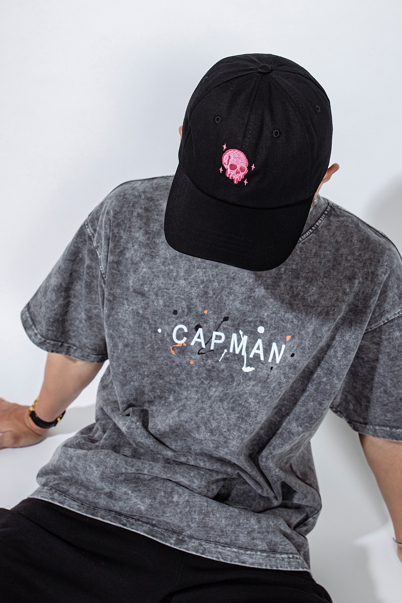 Áo thun nam WASH unisex CAPMAN phom rộng