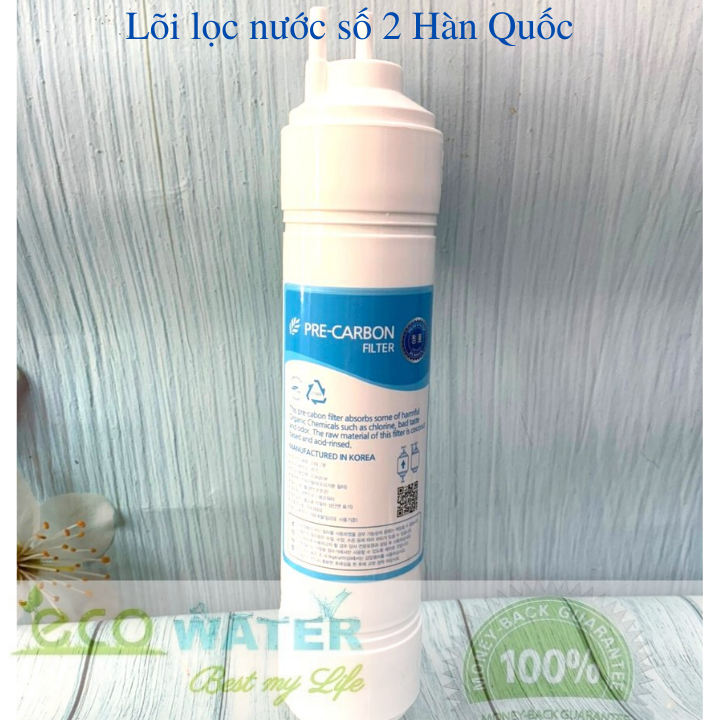 Lõi lọc nước sô 2 hàn quốc - Tặng kèm dây 6mm