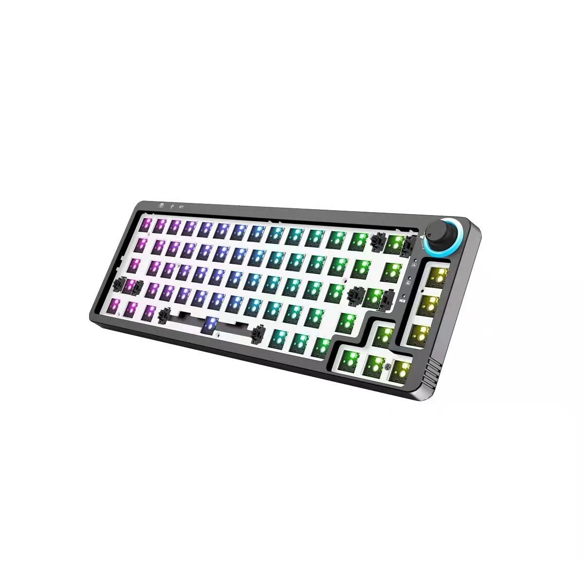 Bàn phím cơ trò chơi 680 phong cách mới nhất máy tính có thể tráo đổi nóng RGB tùy chỉnh trục ba chế độ 2.4G thương mại điện tử bluetooth không dây
