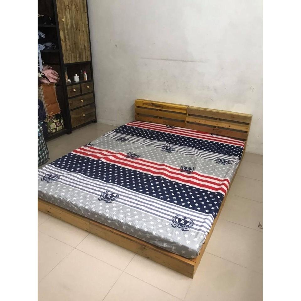 Giường Pallet kích thước 50x70x11cm - Giường gỗ - Giường xếp - Giường Hộp Pallet đã sơn chống mốc