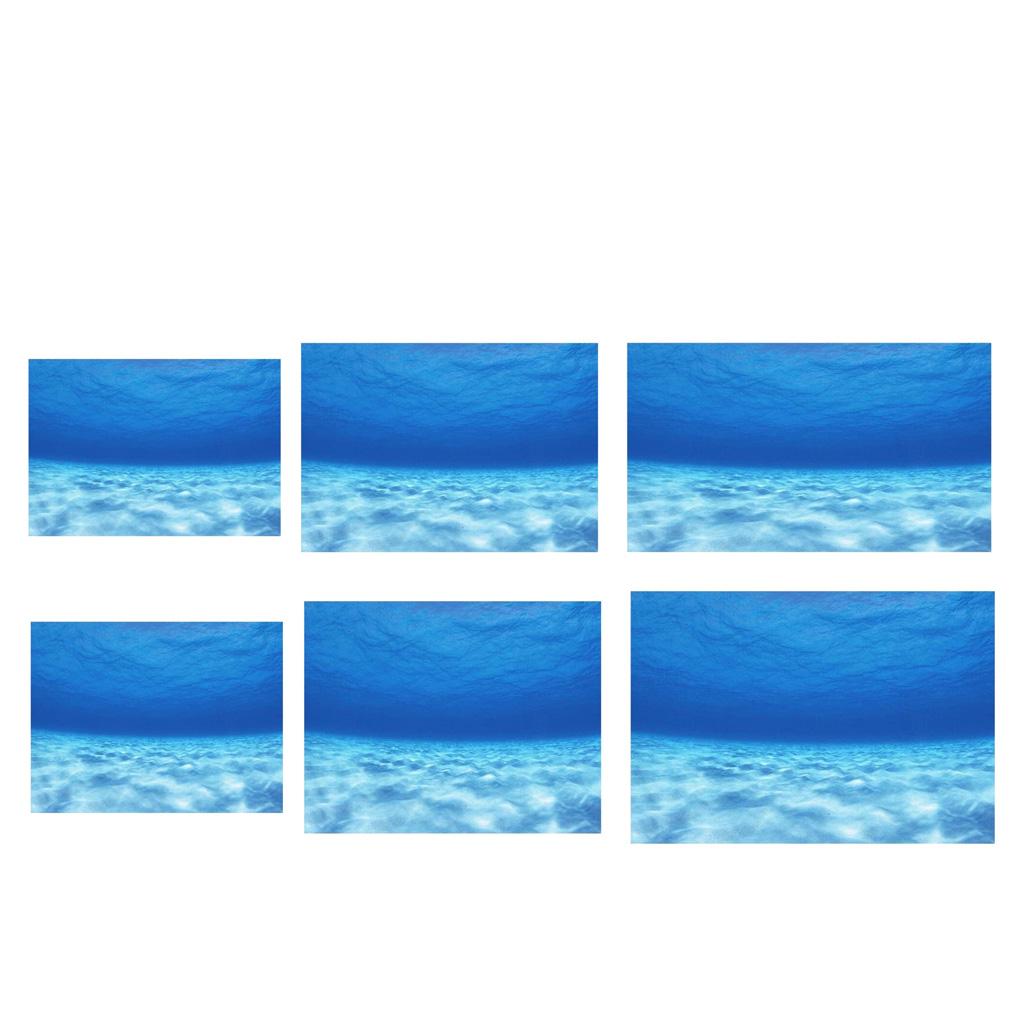 3D Aquarium Tank Sky Blue Landscape Poster Tank Background 61x30cm