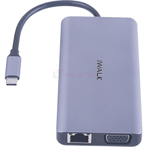 Cổng chuyển đổi iWalk 9-in-1 USB-C Hub ADH007 - Hàng chính hãng