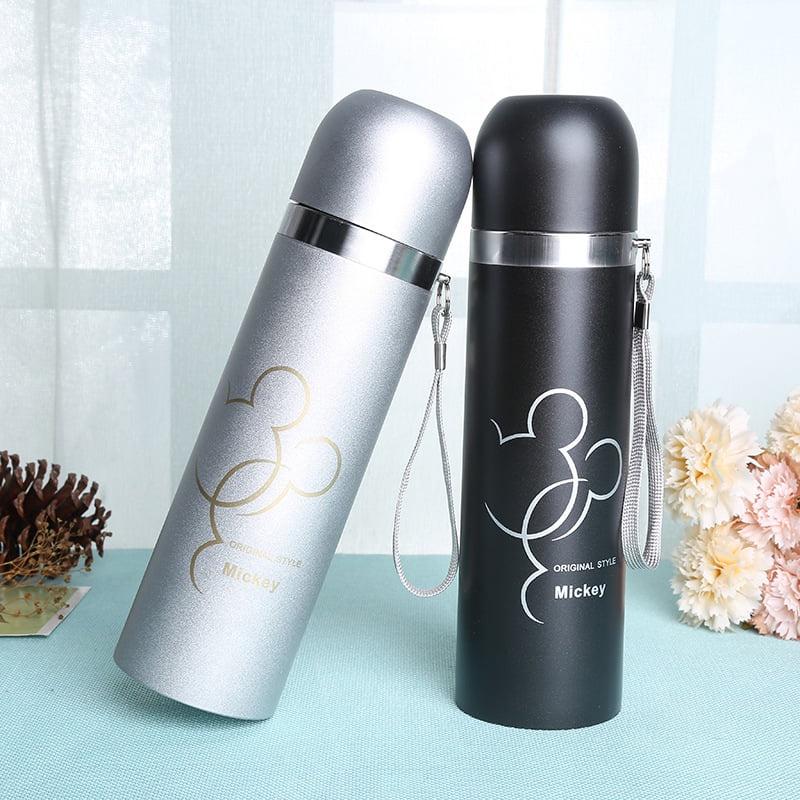 Bình Đựng Nước Giữ Nhiệt Nóng Lạnh Cao Cấp 2 Lớp Mug Mouse Độ Bền Cao, Thiết Kế Nắp Chống Tràn An Toàn 500ml