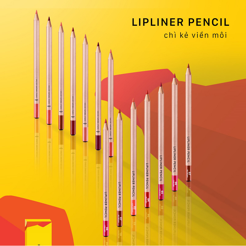 (BẢN MỚI) Chì Kẻ Viền Môi Vacosi Lipliner Pencil No.11Pure Coral - Cam San Hô
