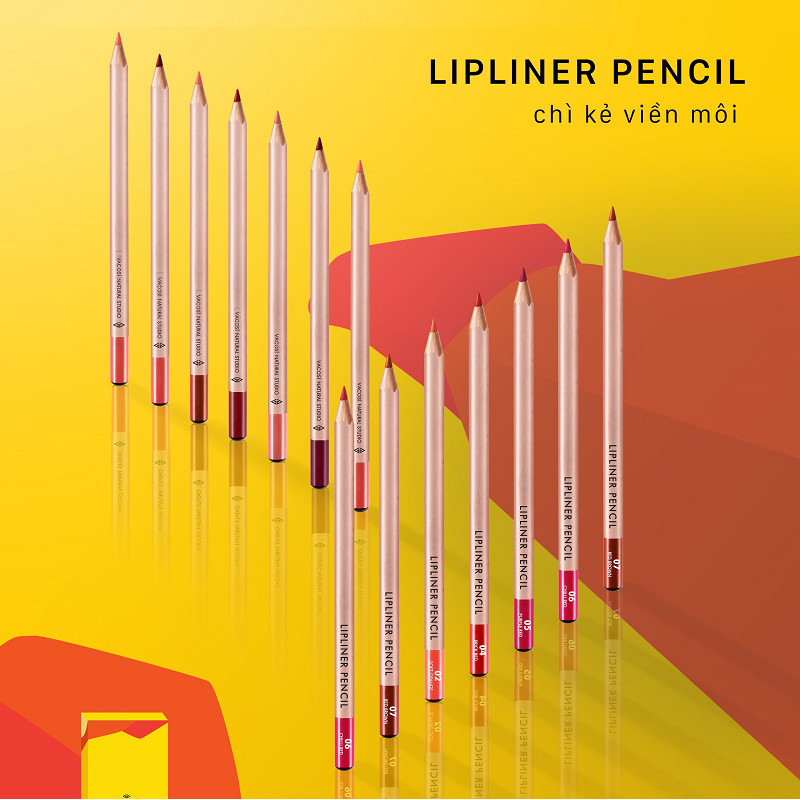 (BẢN MỚI) Chì Kẻ Viền Môi Vacosi Lipliner Pencil No.08 Red Wood - Đỏ Trầm