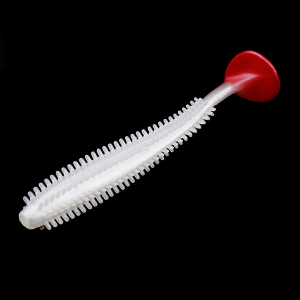 5 Pieces PVC Fishing Lure Bait Artificial Bait Tackle with T-tail