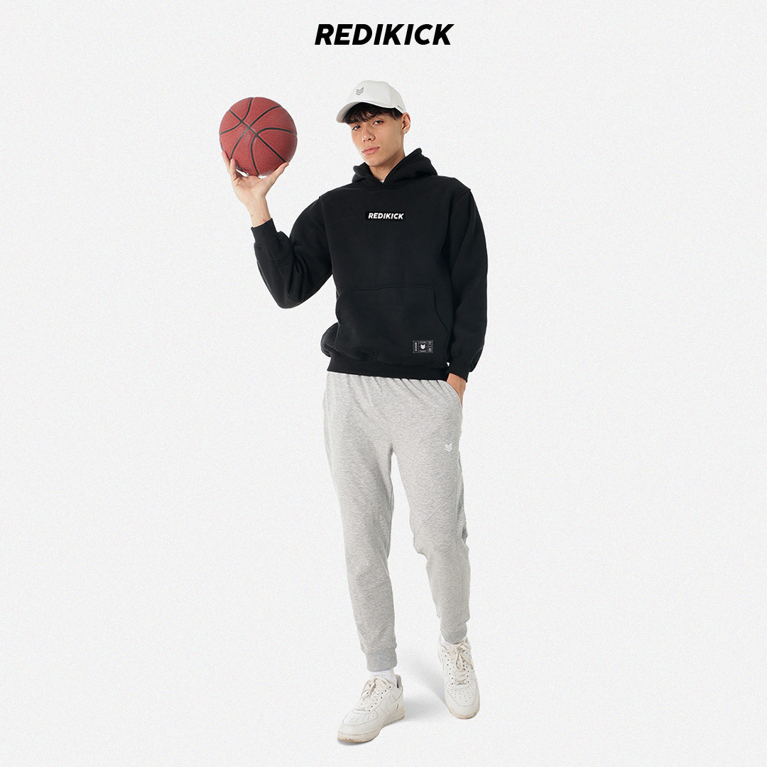 Áo Hoodie Redikick Logo nỉ bông Unisex dày dặn chơi bóng rổ tennis tập gym chạy bộ - A23023