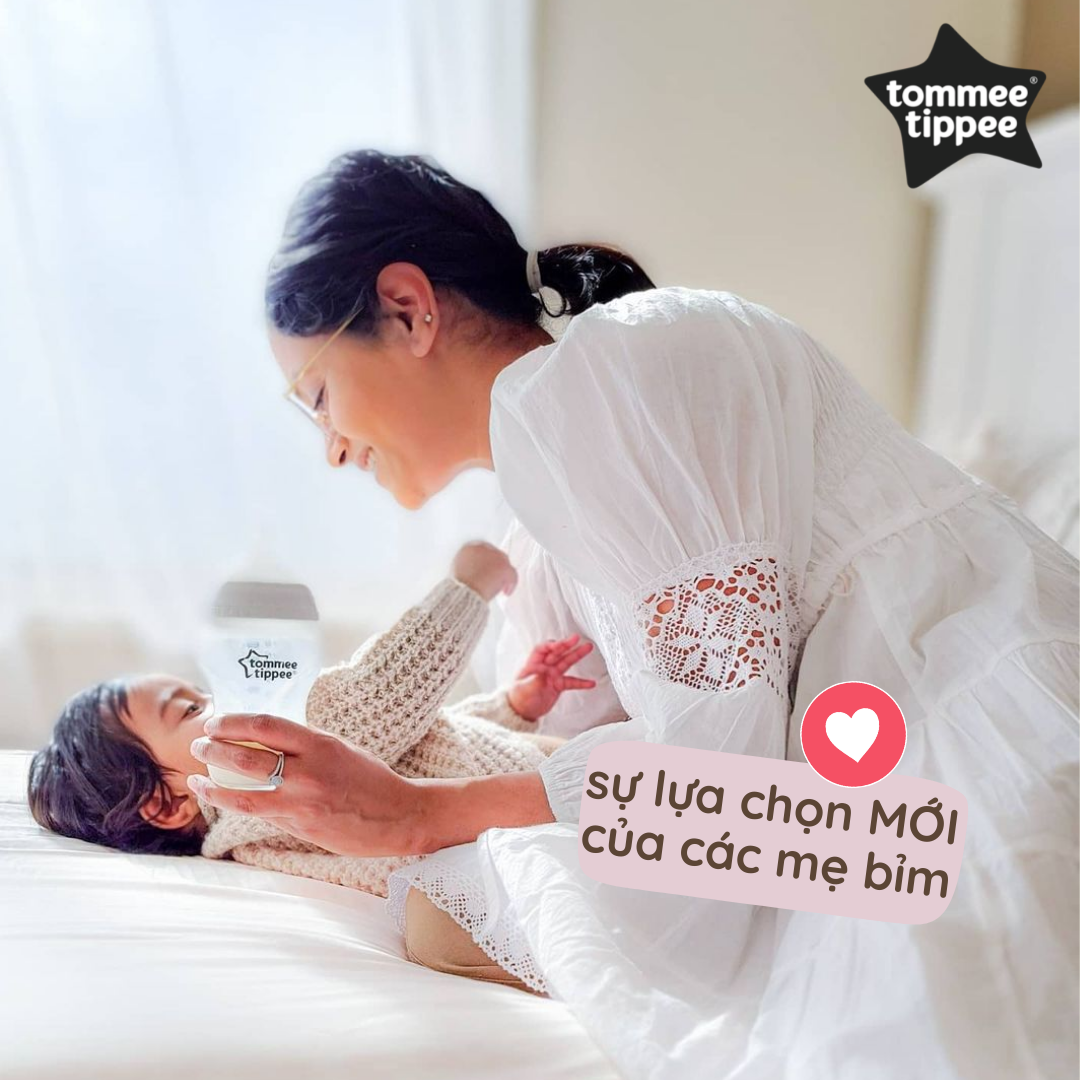 COMBO Bình sữa thuỷ tinh ty siêu mềm tự nhiên Tommee Tippee Closer to Nature 250ml &amp; Núm ty silicon thay thế 6M+