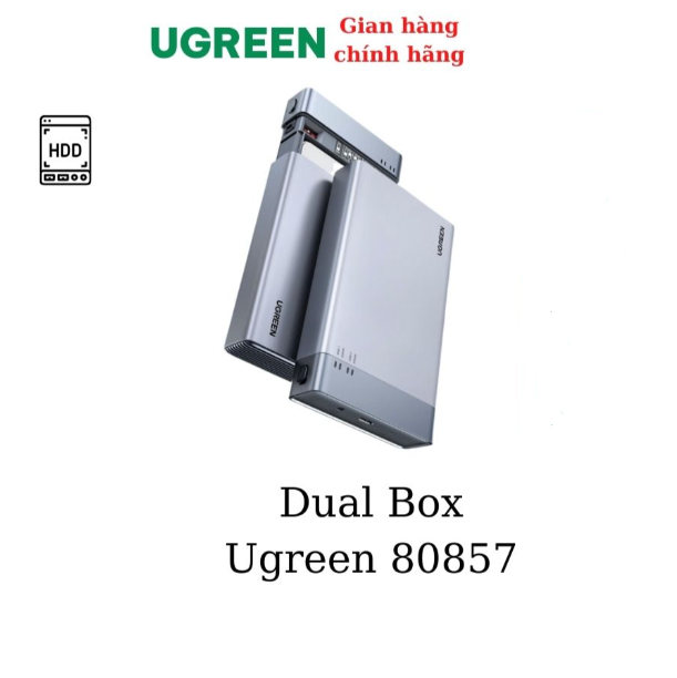 Ugreen 80857 USB Type C 3.1 Gen2 2.5inch hộp ổ cứng sata nối với máy tính kèm dây cáp 2 đầu C Cm381  Hàng chính Hãng