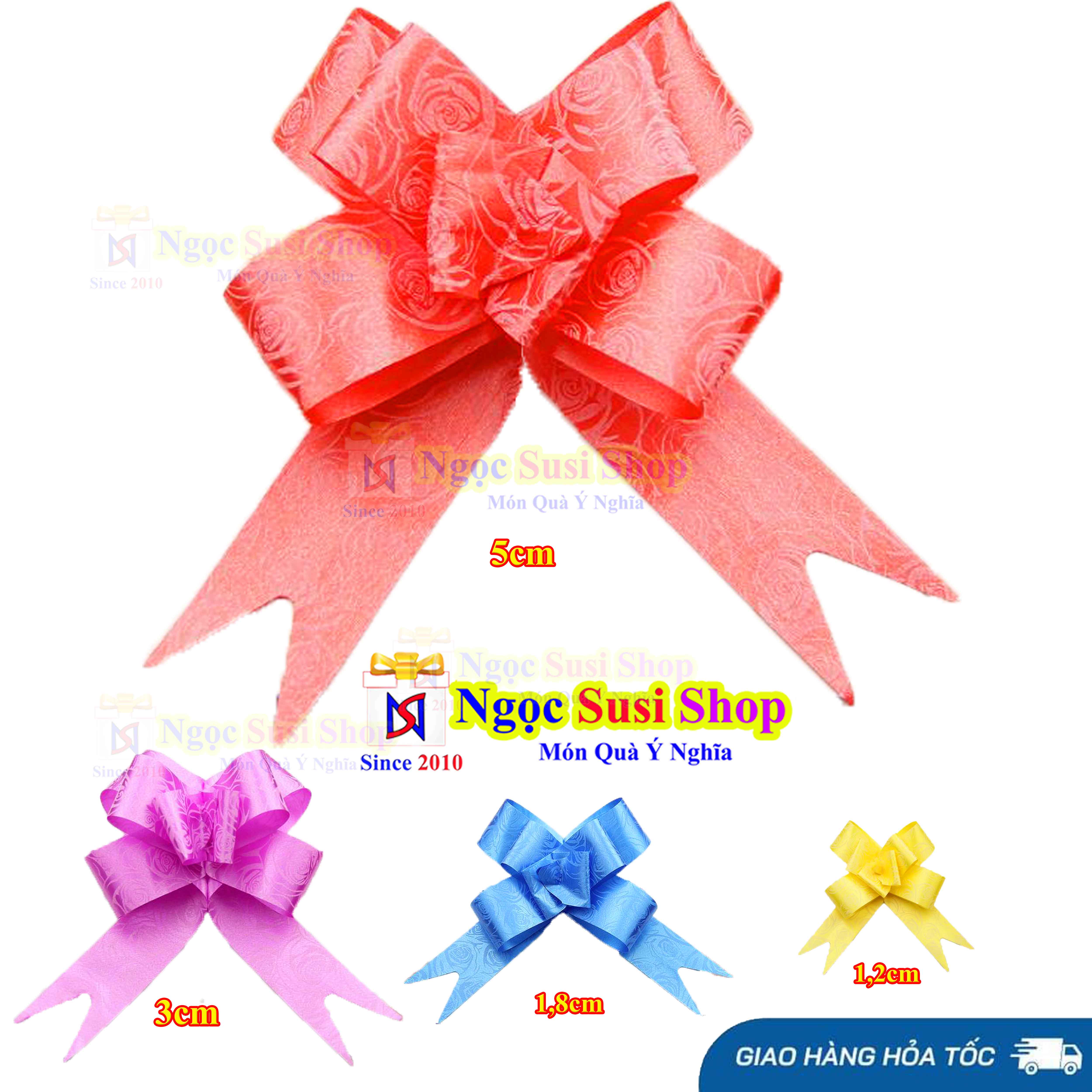 COMBO 30 NƠ RÚT GÓI QUÀ TRANG TRÍ HỘP QUÀ GIỎ QUÀ