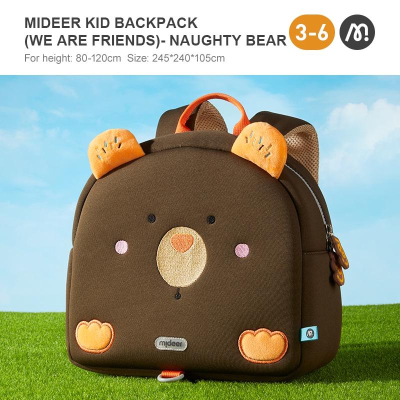 Balo cho bé mầm non Mideer Backpack balo cặp trẻ em mẫu giáo cho bé đi học cho bé trai và bé gái 2 3 4 5 6 Tuổi