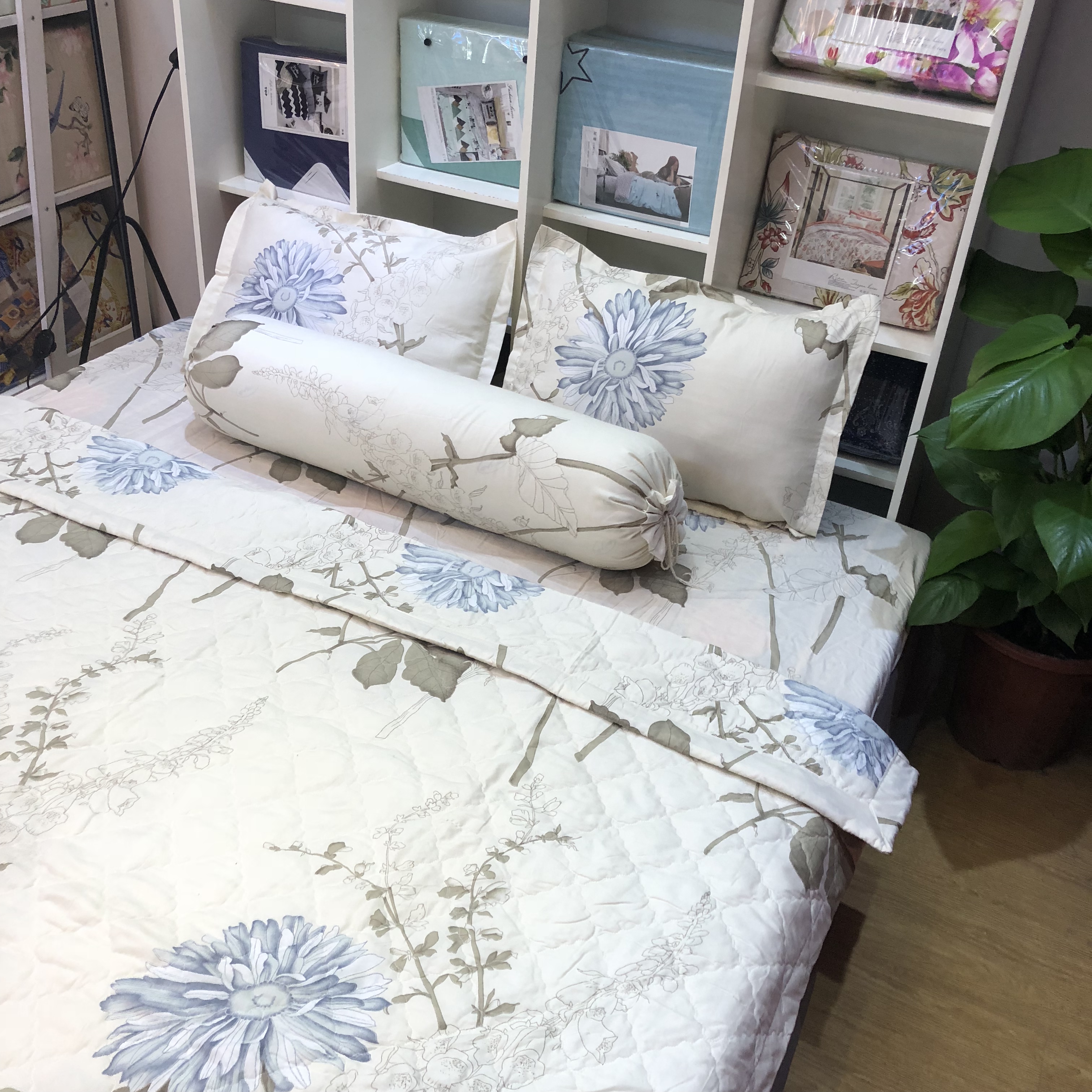 Bộ Chăn Ga Gối Hè Thu 5 Món CH30