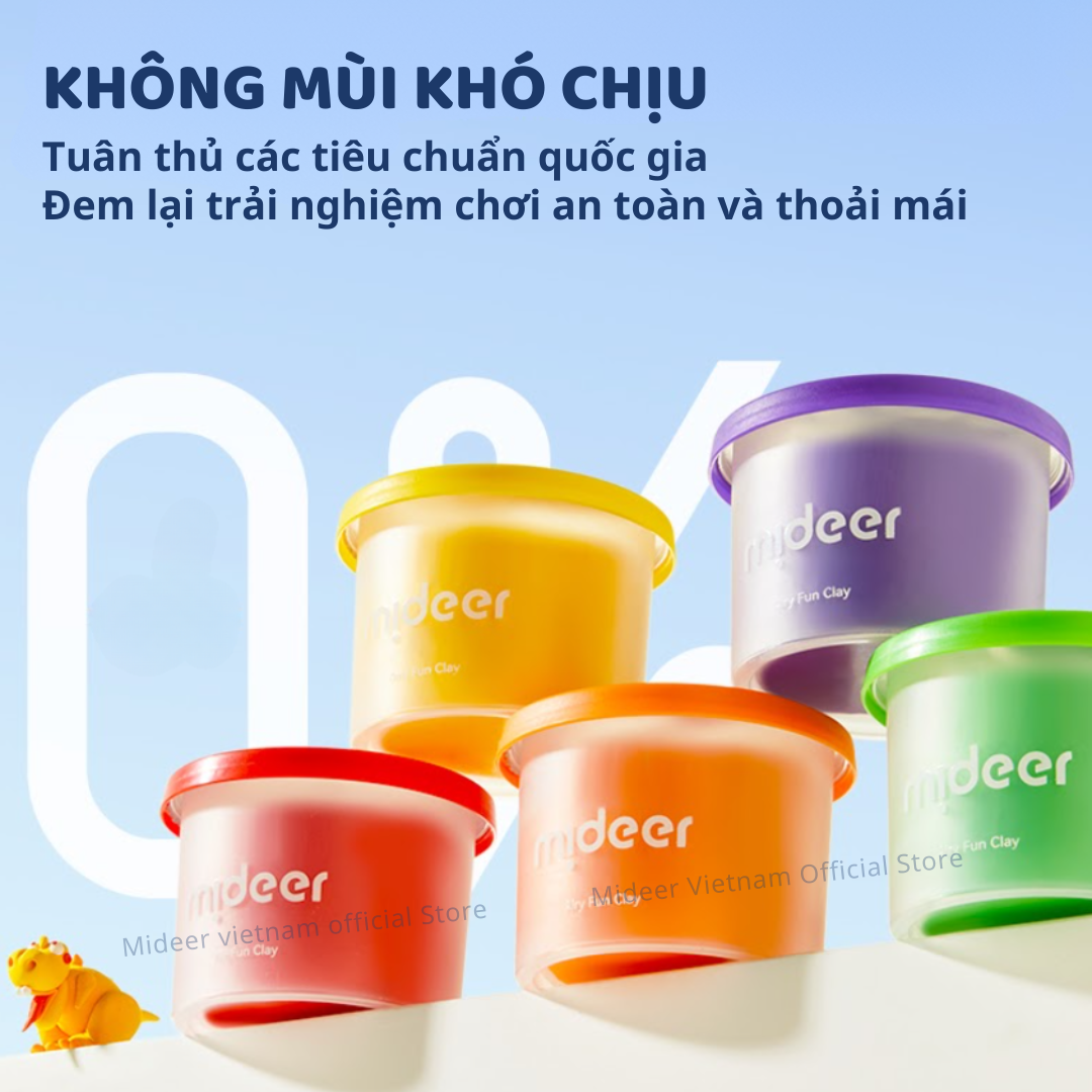 Đất nặn tự khô 24- 36 màu Mideer đất sét tạo hình mô hình AIRY FUN CLAY