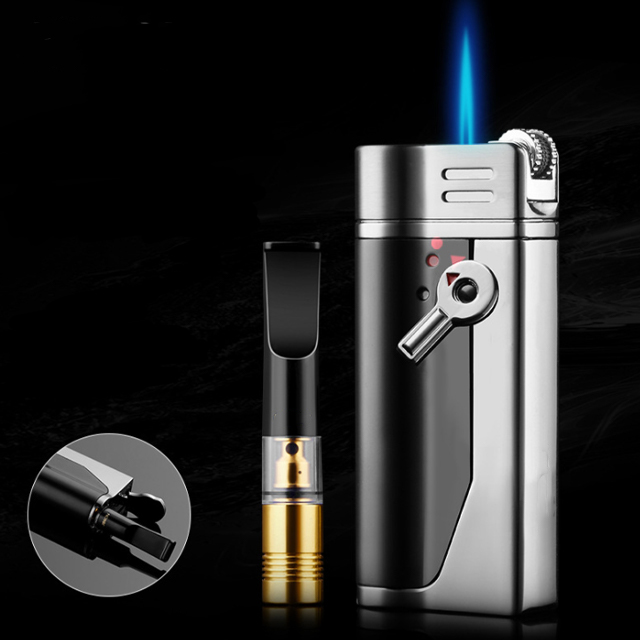 Vỏ Hộp Quẹt Bật Lửa khò 1 tia Jobon ZB-A01 Thiết Kế đẹp độc lạ tặng kèm đá và dụng cụ lọc - dùng gas cao cấp (full box) (KHÔNG XĂNG KHÔNG GAS)