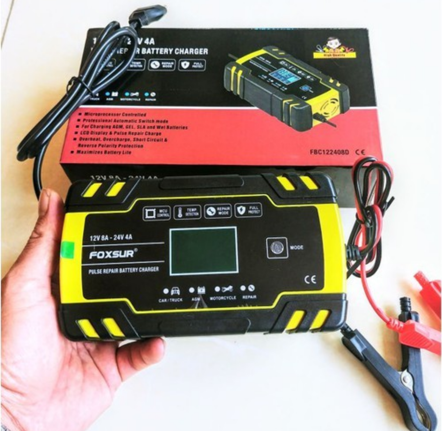 1 BỘ SẠC BÌNH ẮC QUY ĐIỆN TỬ ĐA NĂNG THÔNG MINH SẠC TỪ 12V - 24V CẢM ỨNG VÂN TAY TIỆN DỤNG HÀNG CHUẨN CHẤT LƯỢNG GIÁ TỐT