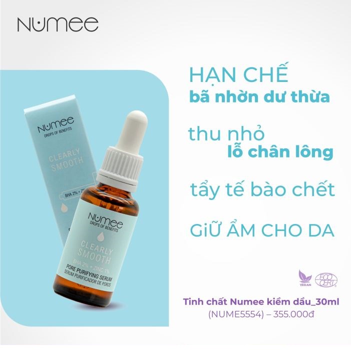 Tinh chất Numee kiềm dầu, thu nhỏ lỗ chân lông 30ML