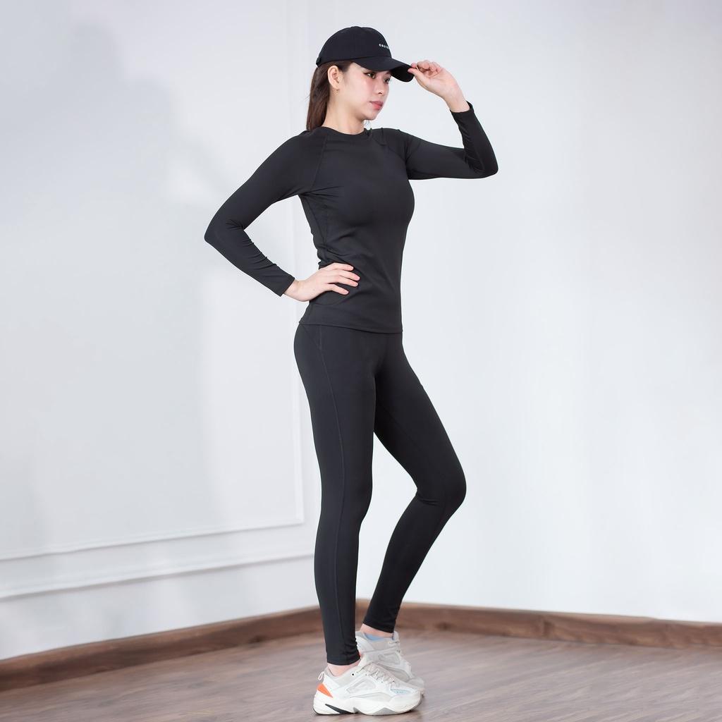 Bộ tập Quần Genmax V3 - Áo dài tay Gladimax Pro Trainnning GTN02 cho tập gym, chạy bộ, tập yoga