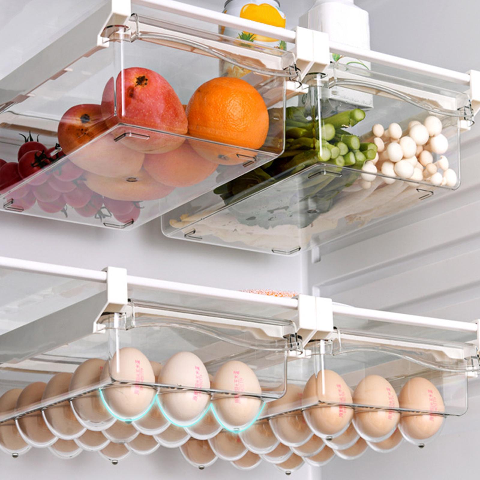 Refrigerator Drawer Organizer Fridge Shelf Holder Storage Box