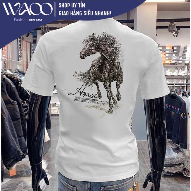 Áo Thun Nam, Có Bigsize Từ S Đến 8XL, Vải Cotton Cao Cấp, Mặc Mịn Thoáng Mát - Thời Trang Waoo, Mẫu ATNN246