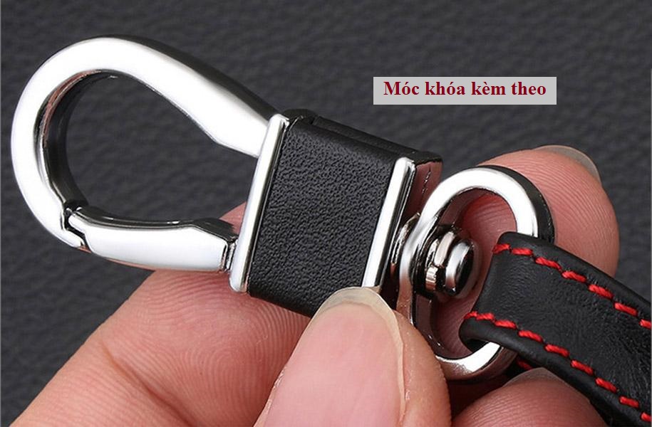 Bao da Chìa Khóa ô tô kèm móc khóa xe Honda 3 nút - Mẫu Chìa Thông Minh