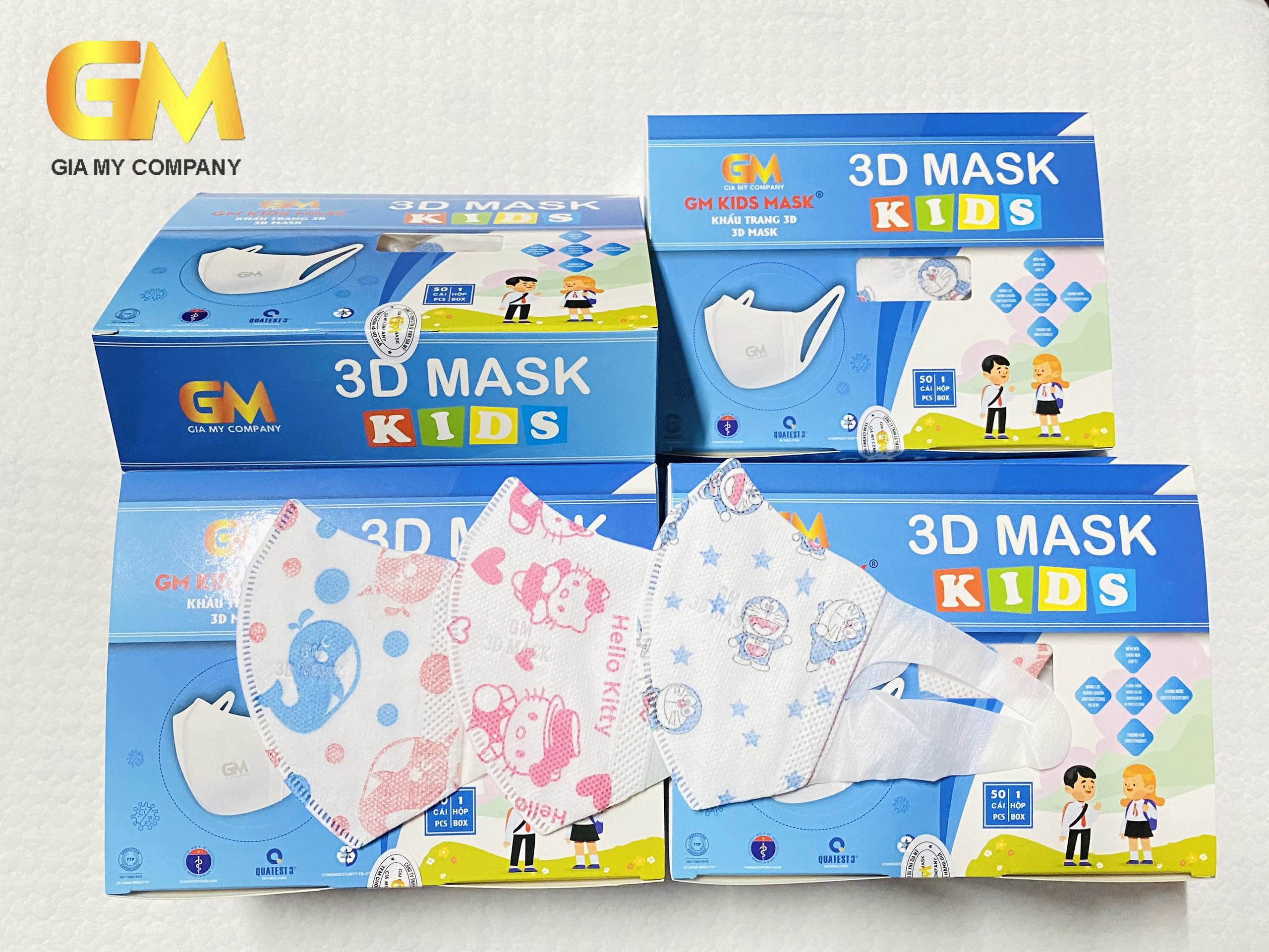 Khẩu trang 3D Mask Trẻ em Gia Mỹ hộp 50 cái