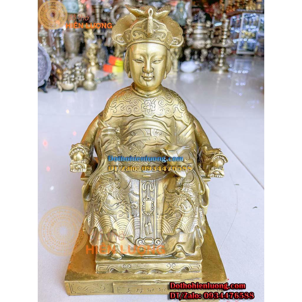 Tượng Ngọc Hoàng - Thánh Hậu Bằng Đồng Vàng Nguyên Chất Cao 30cm Đẹp