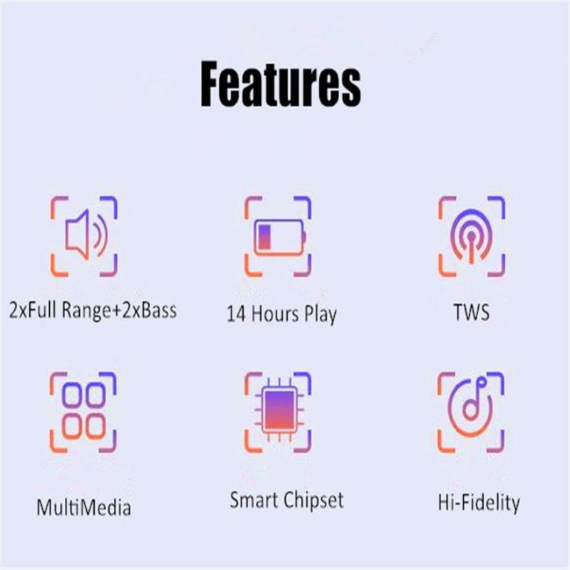 Portable 10W Bluetooth Subwoofer Speaker  Play for Party Outdoors Blue