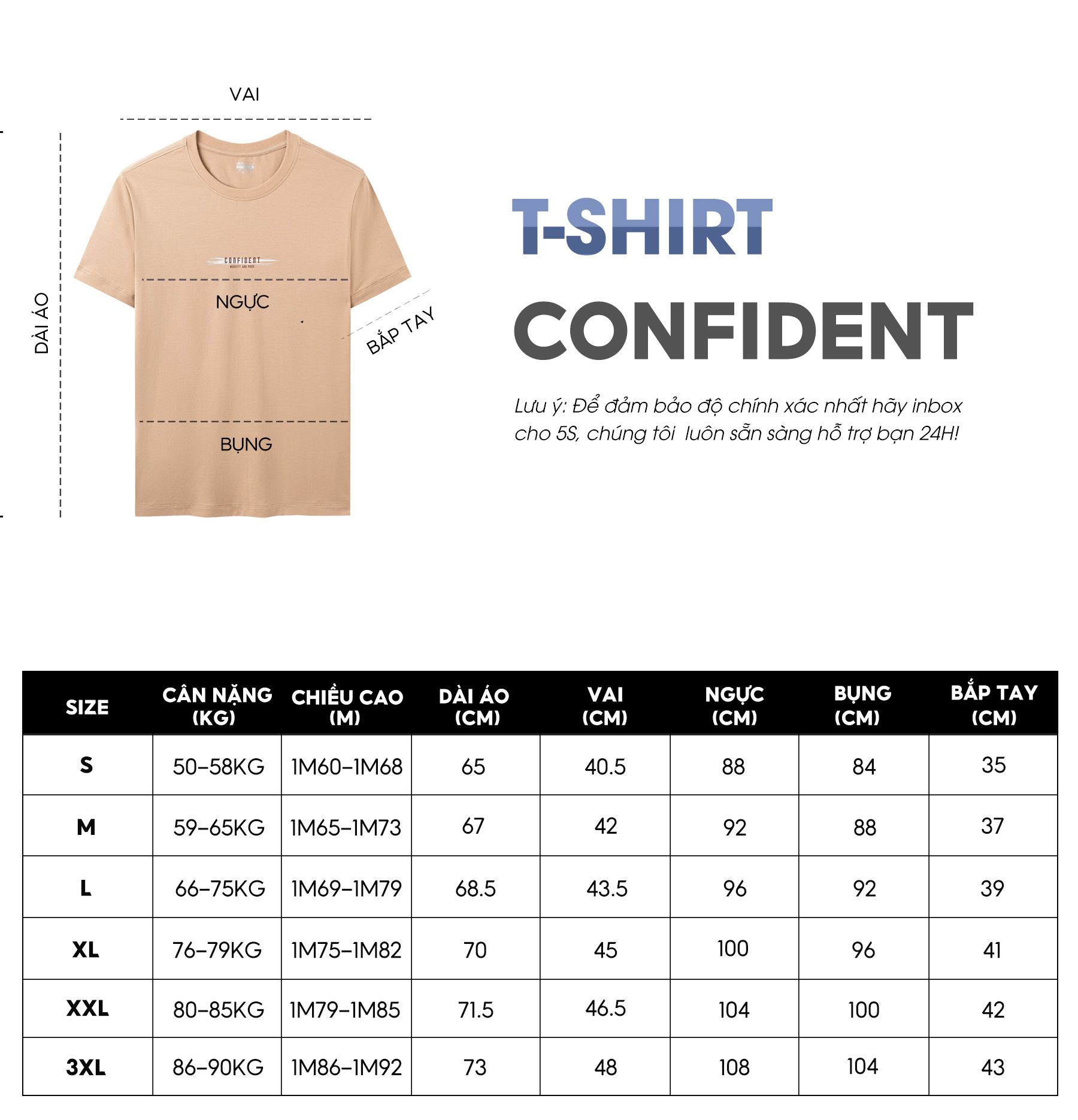 Áo Thun Nam Ngắn Tay 5S CONFIDENT, Chất Liệu Cotton Thoáng Mát, Co Giãn, Thiết Kế In Trẻ Trung