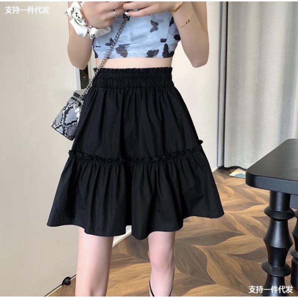 Chân váy nữ thời trang 2 tầng xòe ngắn nhún bèo CV414 SUTANO