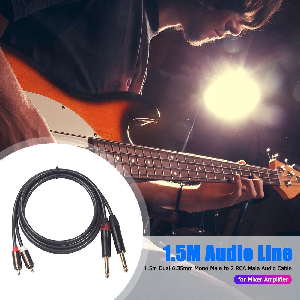 Cáp ChuyểN ĐổI Âm Thanh RCA KéP 6.35mm 1 / 4 TS Mono Sang RCA 4.9ft