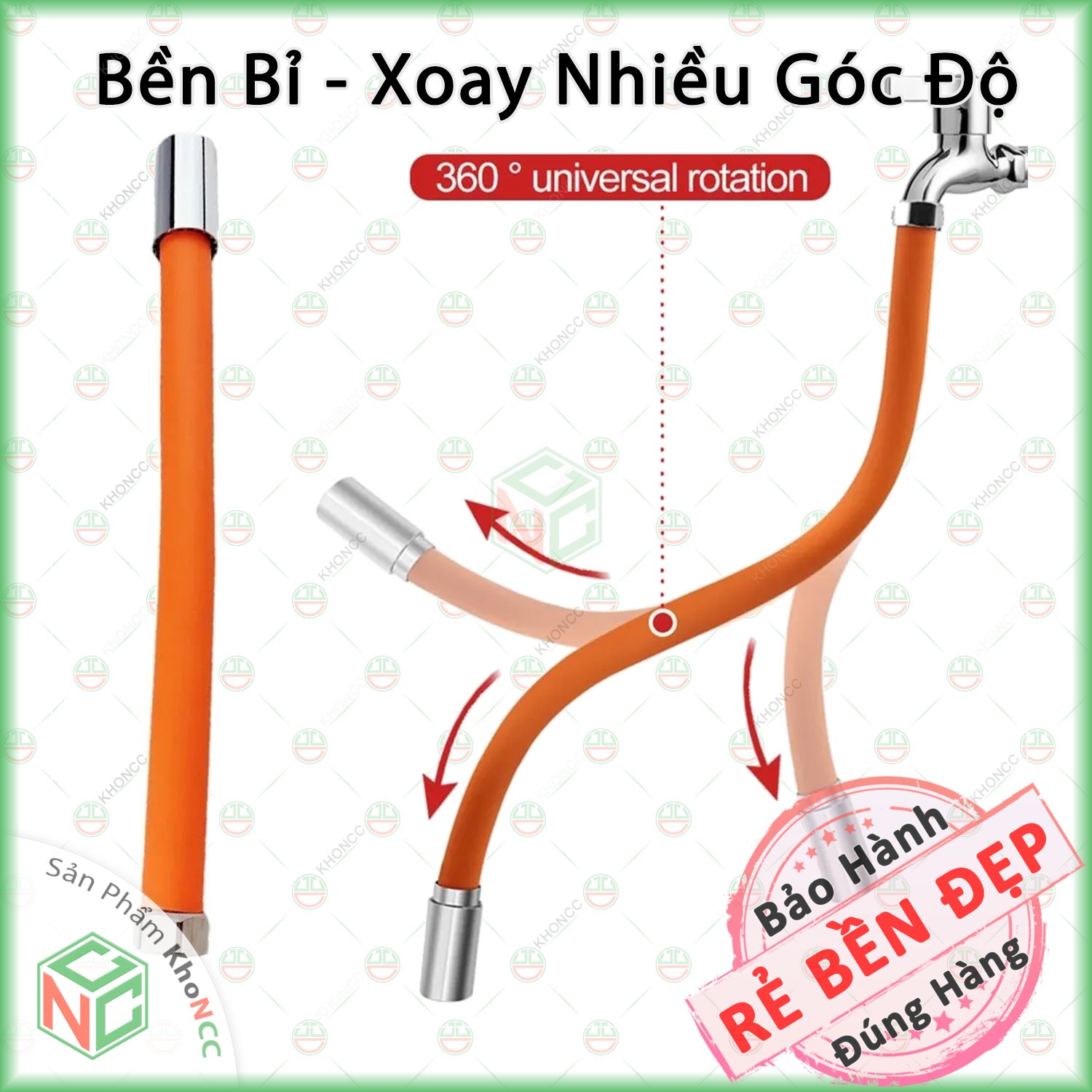 (Quá Hay) Ống Nối Dài Vòi Nước Linh Hoạt KhoNCC Hàng Chính Hãng - Xoay Uốn 360độ Đến Từng Ngóc Ngách - KLM-ONDVLH