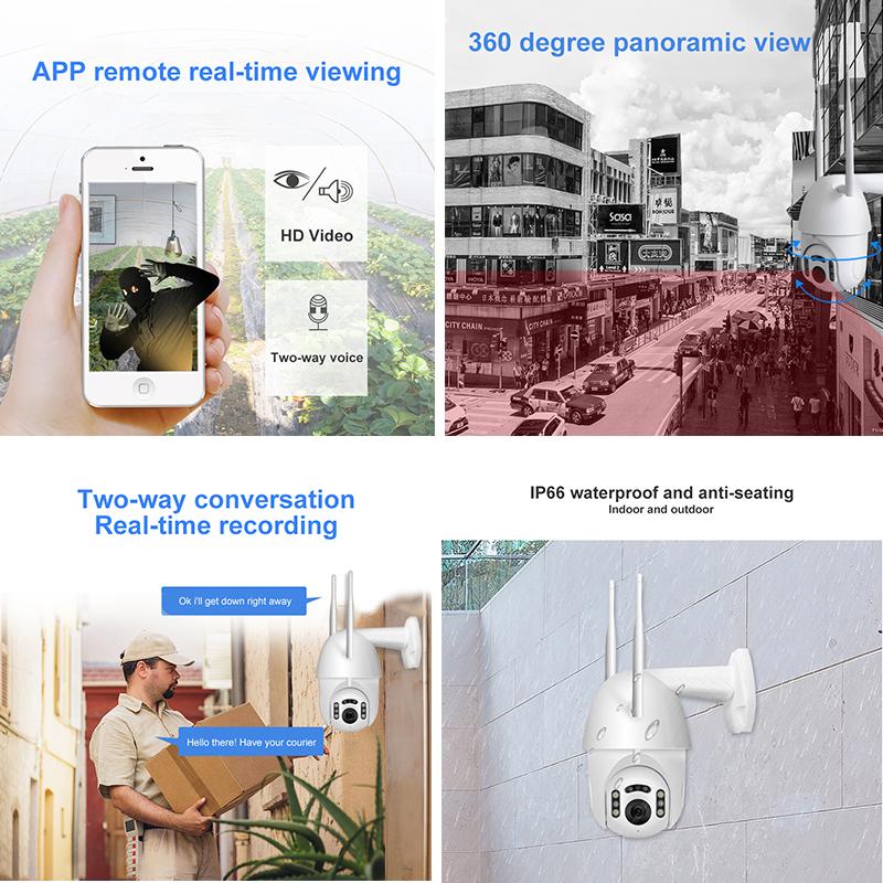 Xiaovv Camera ngoài trời 2K Pro 1296p HD Webcam 360 IP Giám sát bảo mật ip