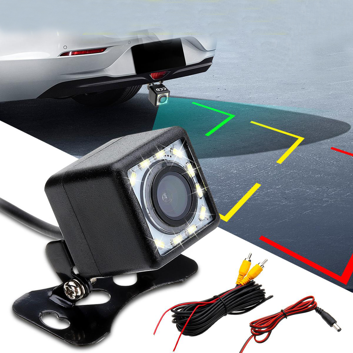 Camera Lùi Dành Cho Ô Tô Chống Nước 12 LED Cao Cấp AZONE