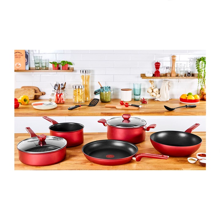 Quánh chống dính đáy từ Tefal So Chef G1352395 18cm có nắp - Hàng chính hãng