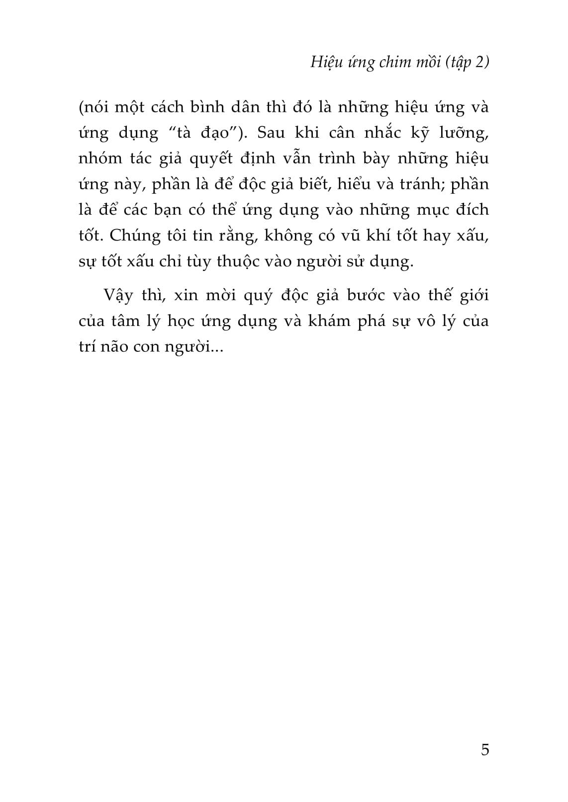 Hiệu Ứng Chim Mồi 2 (Tái Bản 2023)