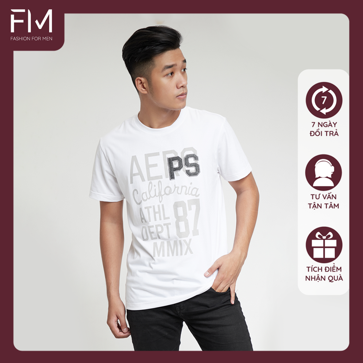 Áo thun nam cổ tròn tay ngắn, chất thun cao cấp, trẻ trung, năng động – FORMEN SHOP – FMPS080