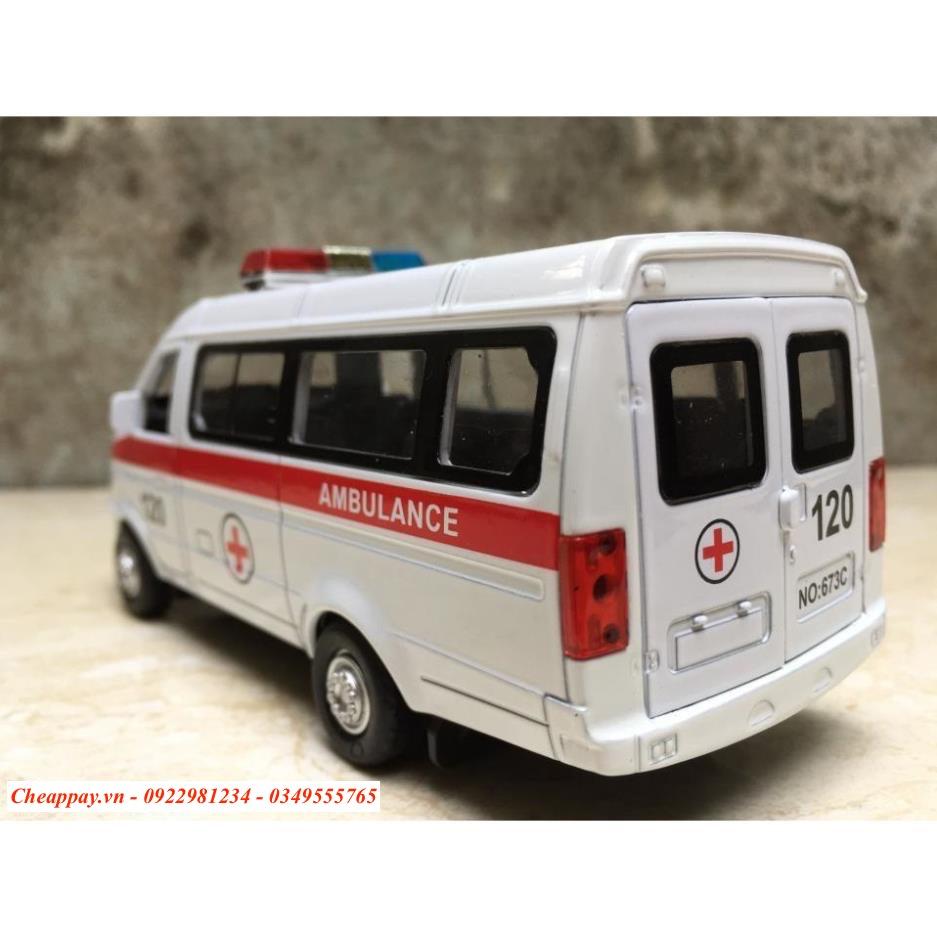 Mô hình xe ô tô Cứu thương AMBULANCE 1:32