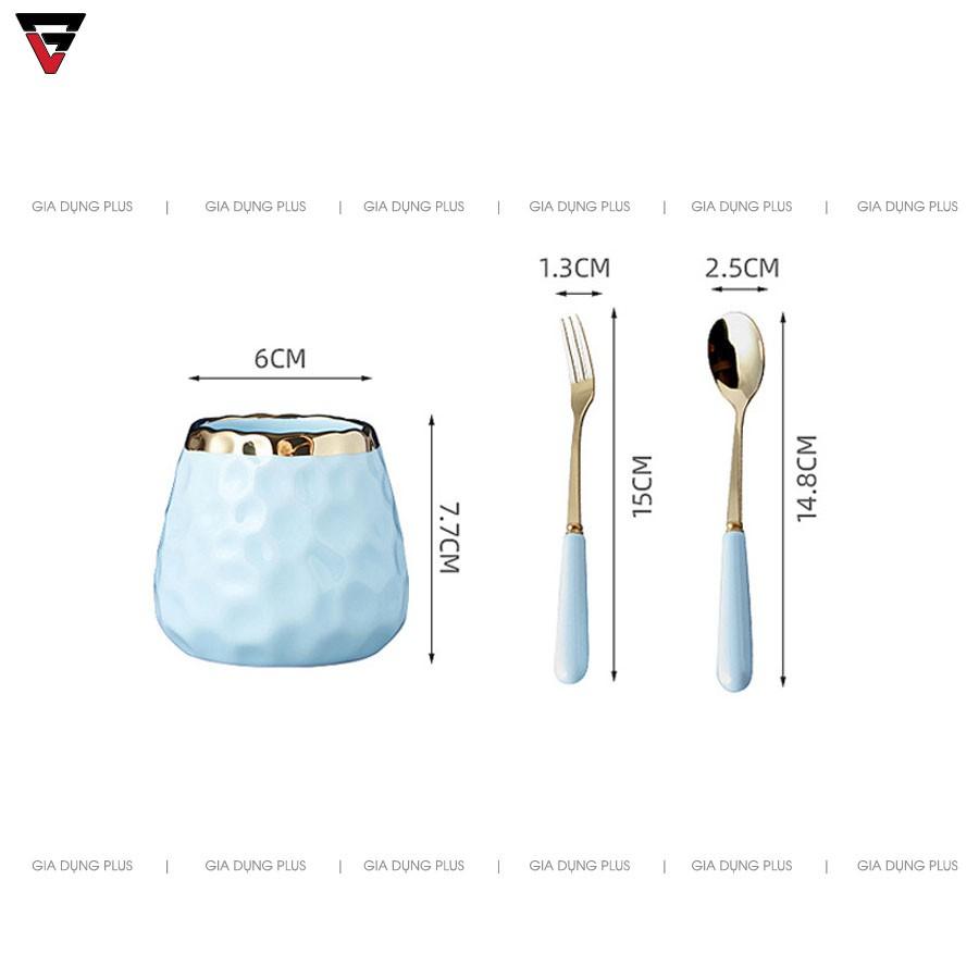 Lọ Sứ Đựng Nĩa Trái Cây, Muỗng Cafe Cao Cấp | Gia Dụng Plus